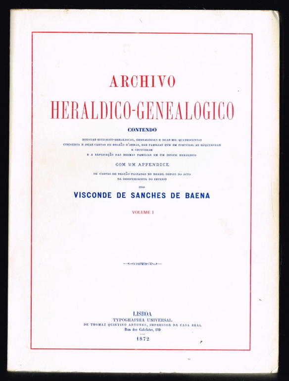 ARCHIVO HERALDICO-GENEALOGICO (3 volumes)